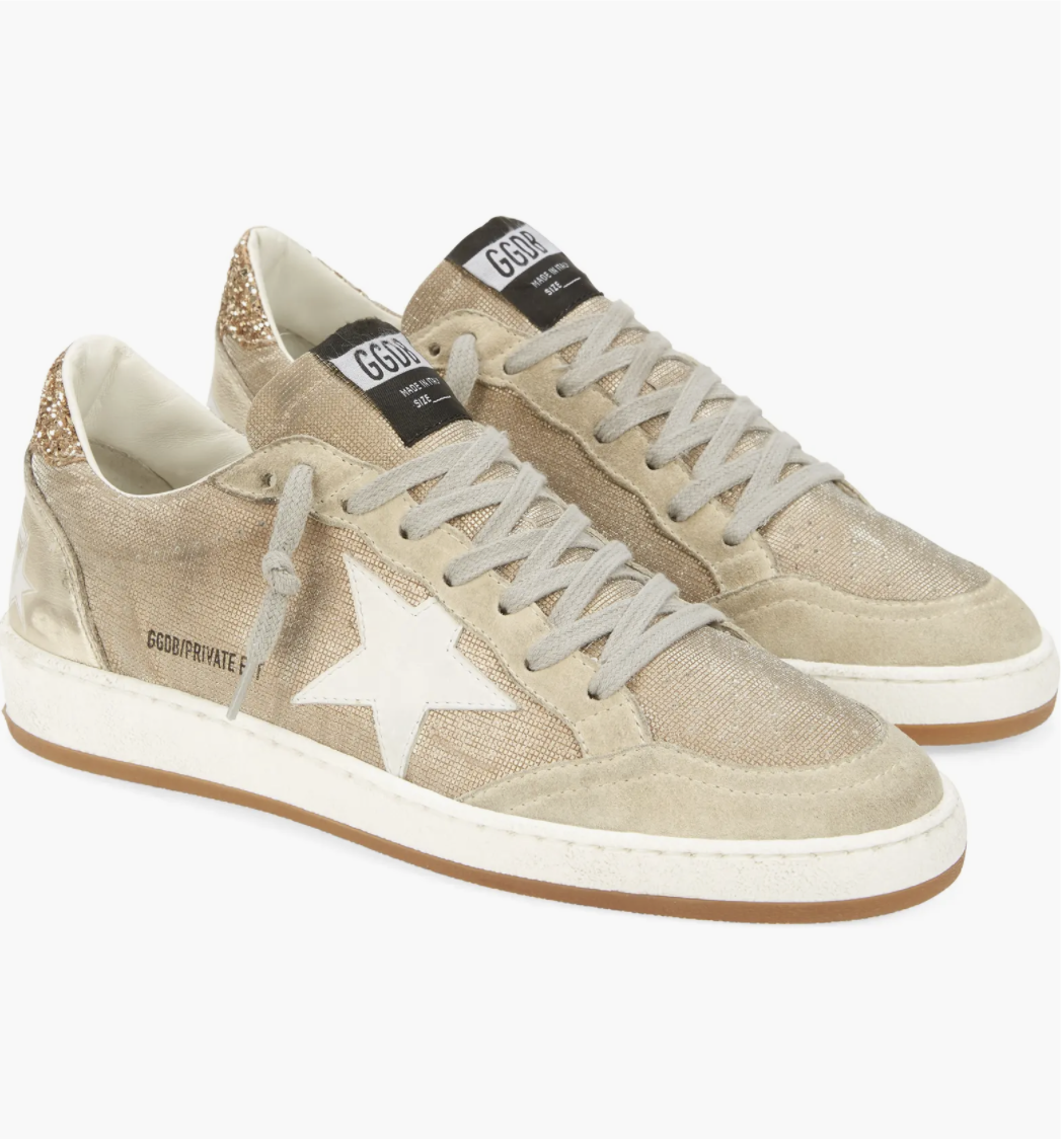 Pre-owned Golden Goose Women's Ball Star Low Top Sneaker 4451 - Retail $685 In White