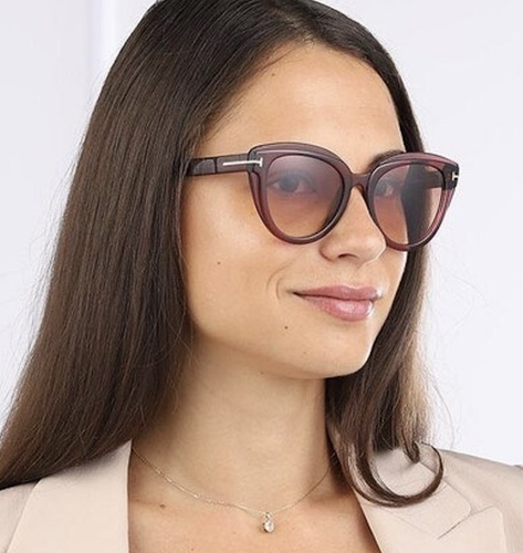 TOM FORD TOM FORD FT0938-69T-53 SHINY BORDEAUX SUNGLASSES