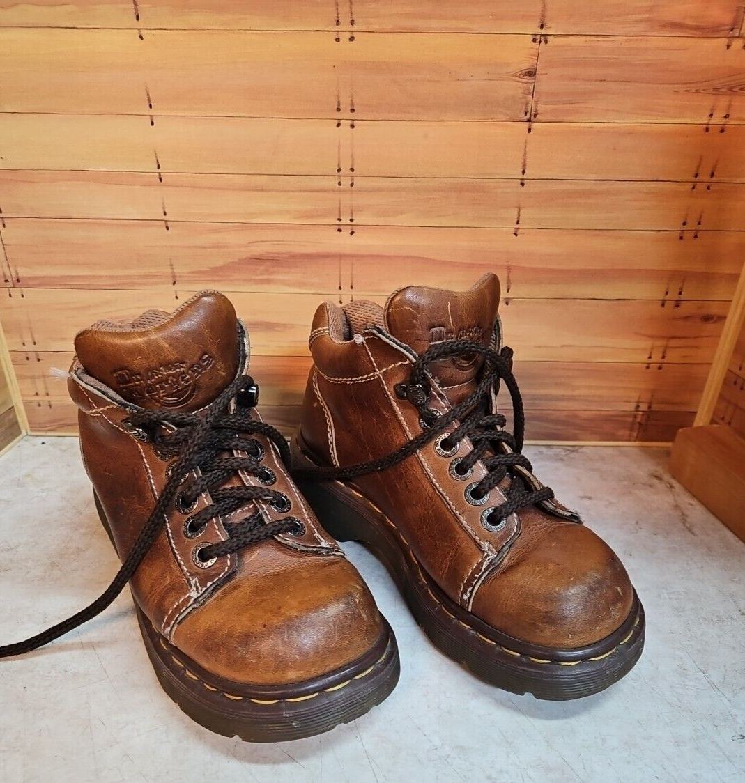 Dr. Martens ブラウン レザー シングルライダースジャケット Sサイズ