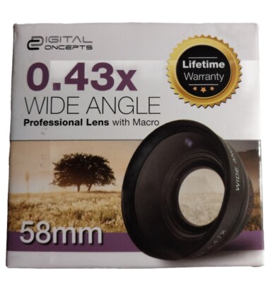 Digital Concepts Wide Angle 58mm 0.43X MACRO DC-58W NEW