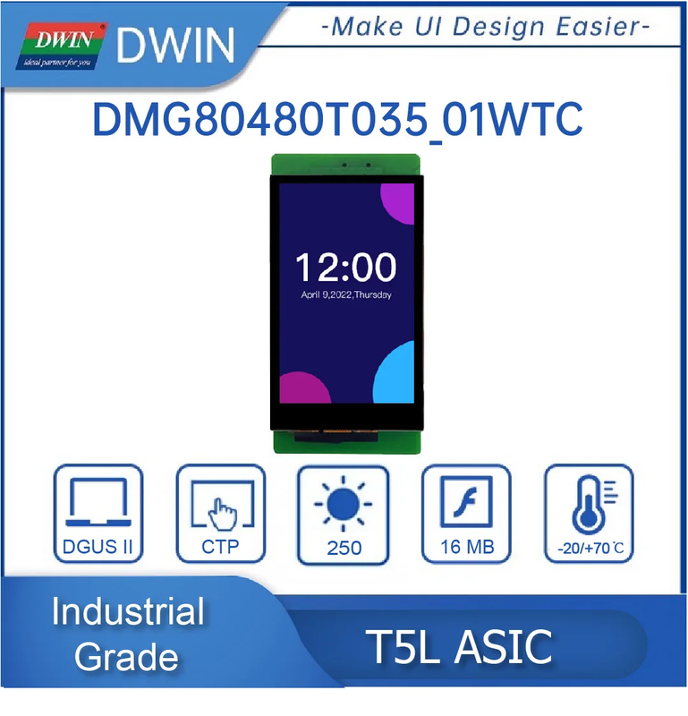 3.5 Inch LCD Module 800*480 Display Monitor HMI/UART RS232 Connect To Arduino, P