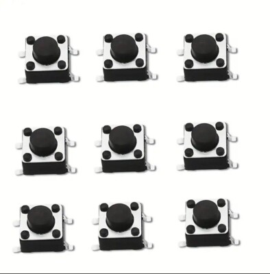 50pcs Momentary-On Tactile 5mm Switches for PCB Boards and DIY Electronics