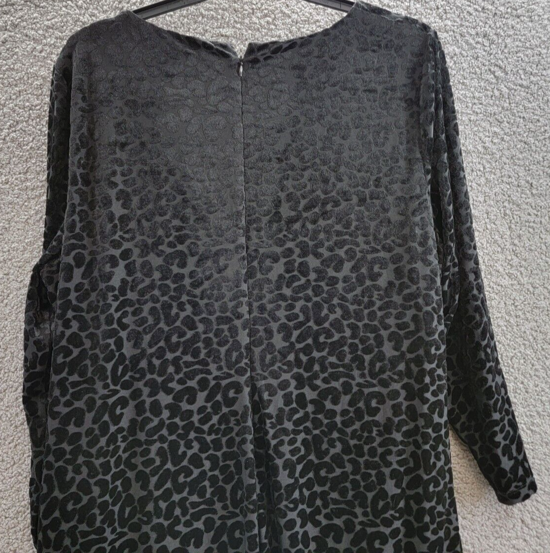Anne Klein Plus Size Asymmetrical-Neck Ruched Velvet Midi Dress 3X Anne Black~ - Picture 11 of 17