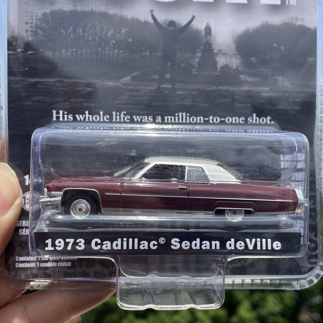 グリーンライト　Rocky series 73'Cadi Deville/C10 1:64 Hollywood Hitch & Tow Series 10 - Rocky (1976) - 1972