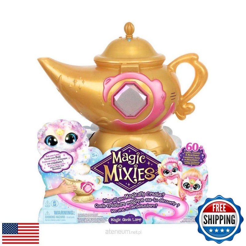 Magic Mixies Magic Genie Lamp with Interactive 8" Pink Plush