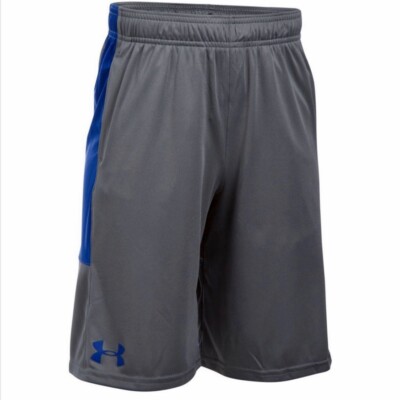 NWT UNDER ARMOUR Boys Stunt Gray Blur Shorts Large YLG 1299989