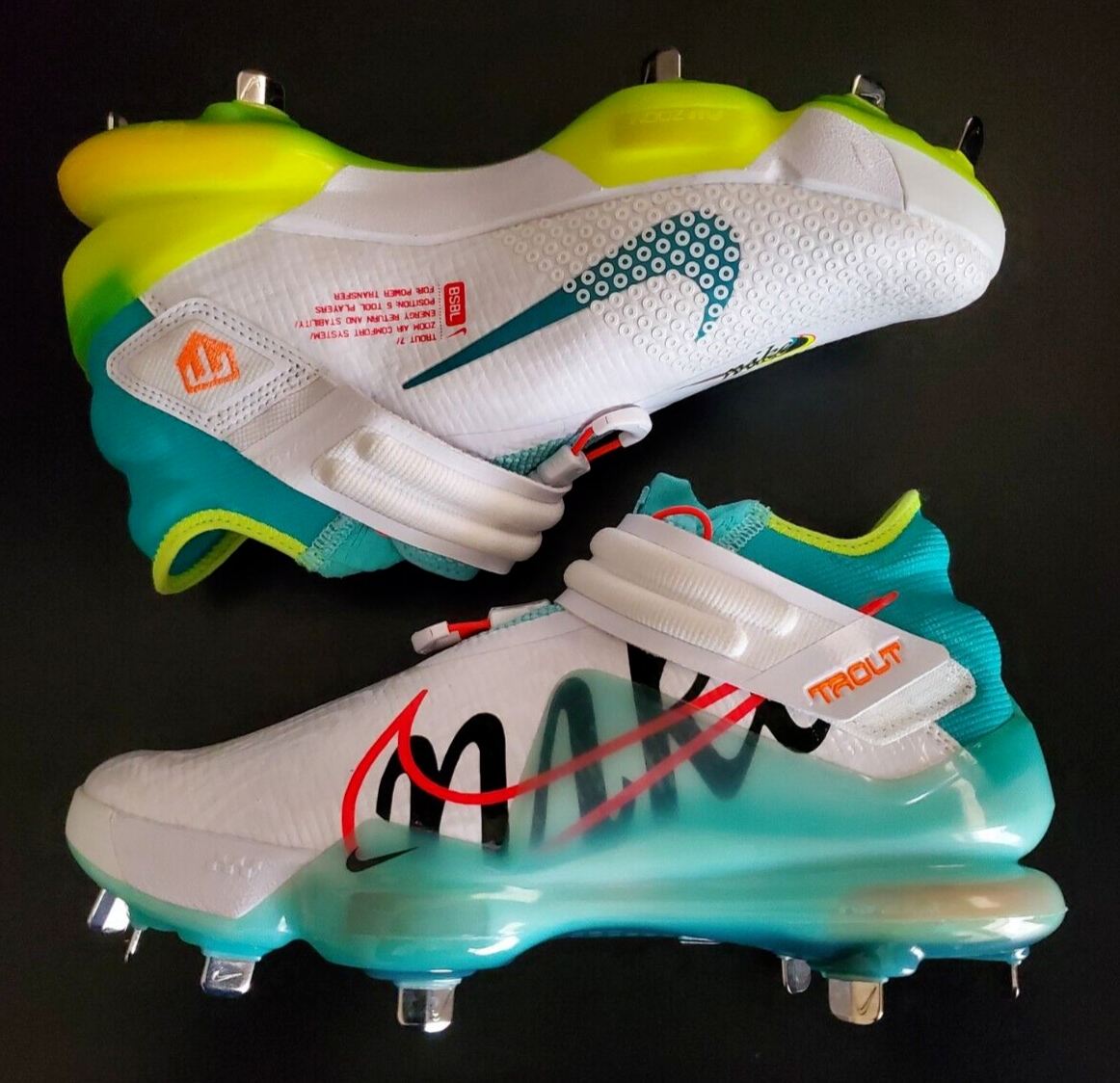 【新品未使用】NIKE FORCE ZOOM TROUT 7 ナイキ 野球 Nike Force Zoom Trout 7 Mid Blue & White Baseball Cleats Sz