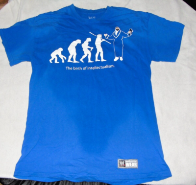 WWE Damien Sandow Blue T shirt Birth of Intellectualism medium eBay