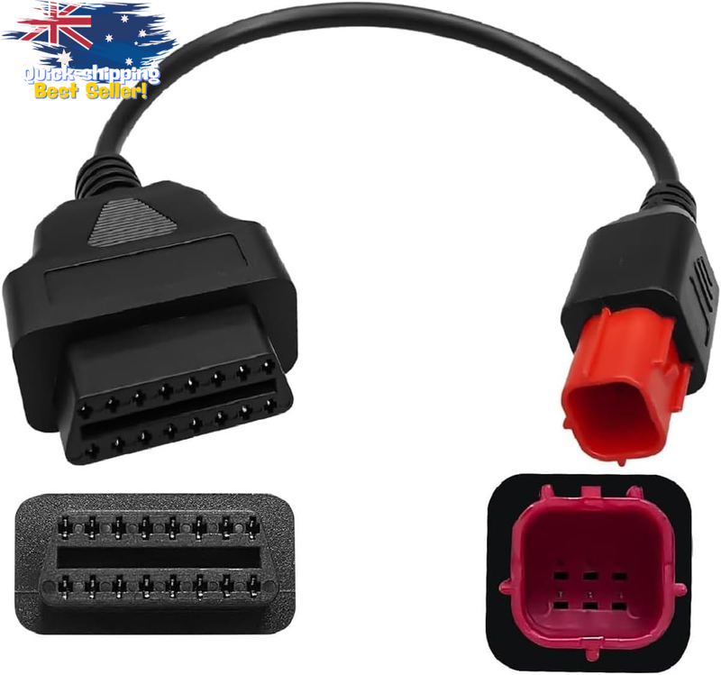6 Pin OBD2 Adapter Cable for Guzzi Suzuki Yamaha Harley Piaggio Vespa