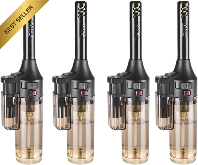 Pack of 4 Torch Lighter, Flame Jet Lighters, Adjustable Flame Windproof Lighter 
