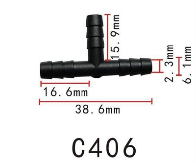 5PCS 5mm Plastic 3-Way T-Piece Hose Joiner Connector Adapter Vacuum Silicone