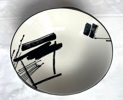 NEW VTG 1985 6 ps Sango Larry Laslo Collection Calligraphy Pattern Oval Bowls