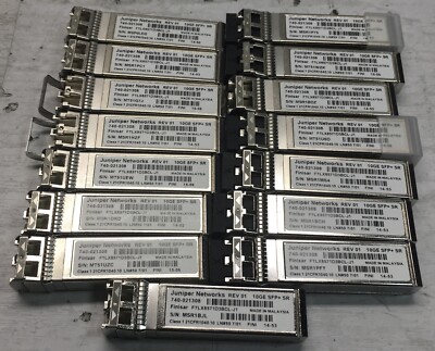 Lot of 15 Juniper Networks EX-SFP-10GE-SR SFPP-10GE-SR 740-021308 10G SFP+
