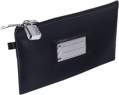 Money Bank Bag with Lock & Zipper for Cash Cell Phone Keys Credit Cards