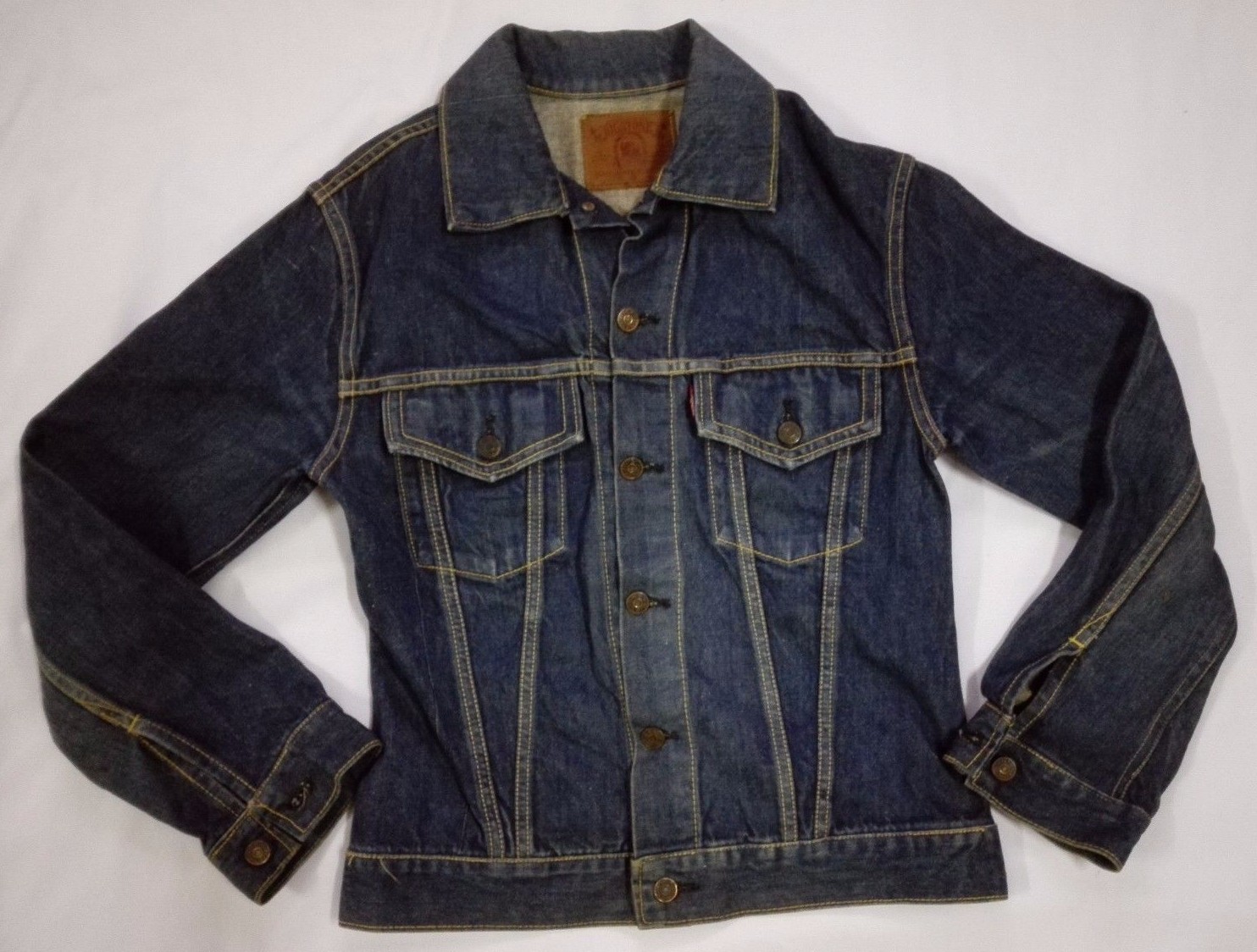 Vintage BIGSTONE Western Denim Jeans Jacket Dark Blue Sugar Vintage BIGSTONE Western Denim Jeans Jacket Dark Blue Sugar