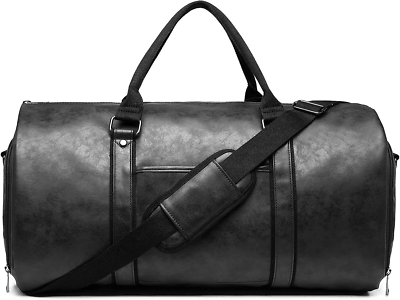 Carry on Garment Bags for Travel Leather Garment Duffle Bag