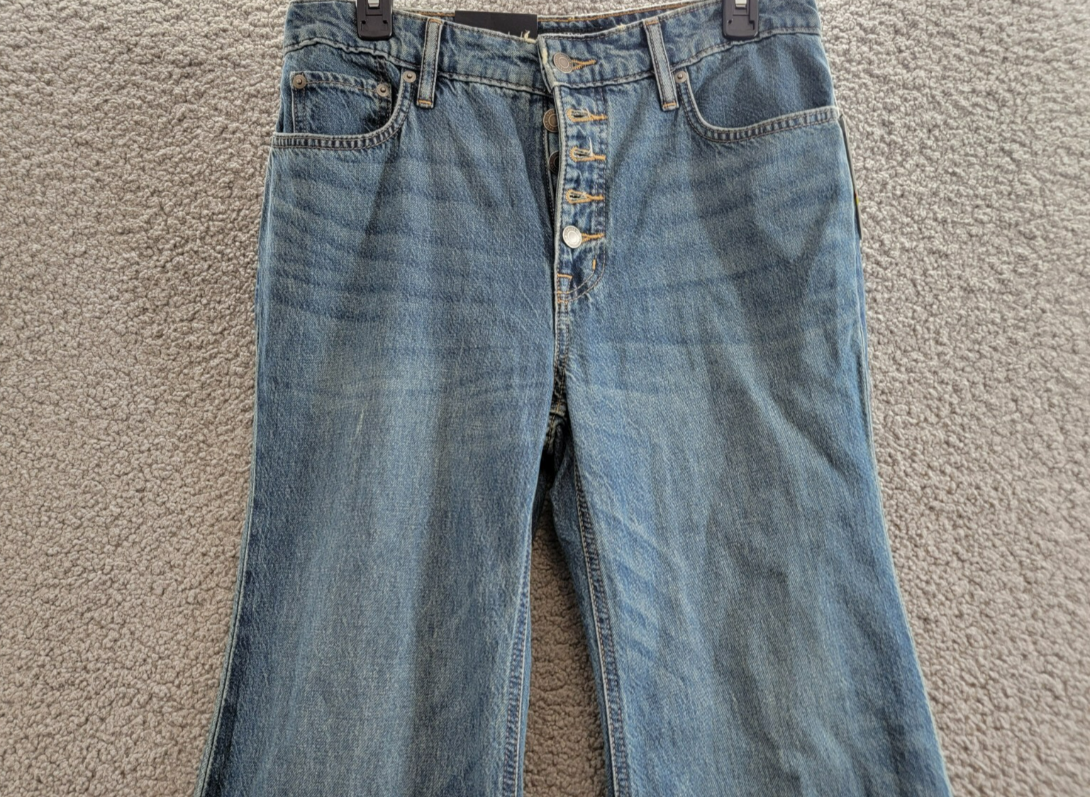 Lauren Ralph Lauren High-Rise Flare Jeans Women's 6 Dusk Indigo Denim Button Fly - Picture 3 of 18