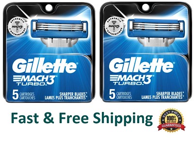 Gillette Mach 3 Turbo Razor blades Men Refills Cartridges Shaver 1 5 10 20 40 80