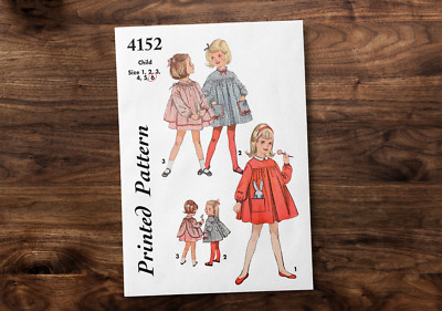 Simplicity 4152 Sewing Pattern Montessori Smock - Child -  1, 2, 3, 4, 5, 6