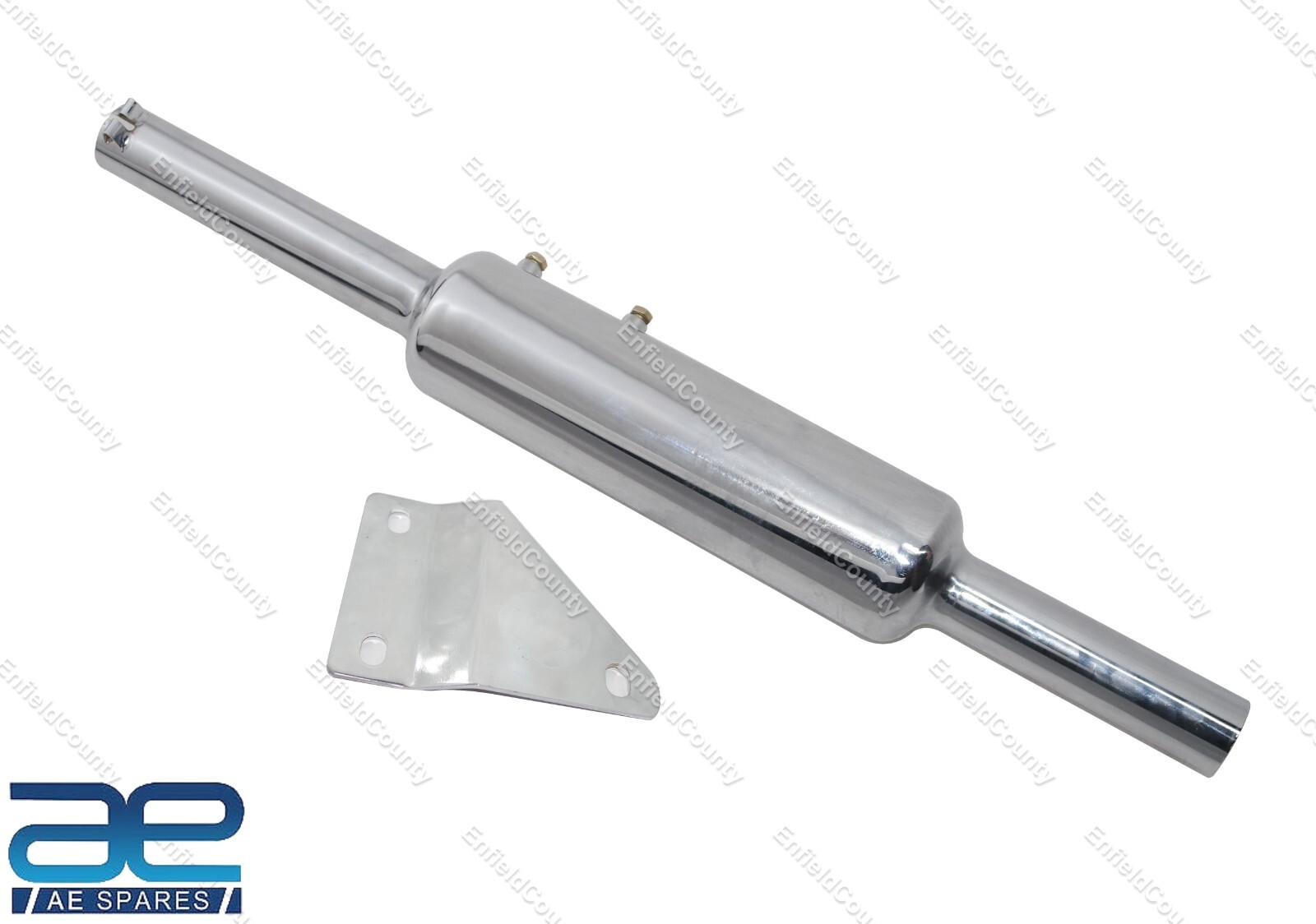 Fits Royal Enfield Classic 350 500cc Exhaust Silencer + Baffle Chrome Plated  