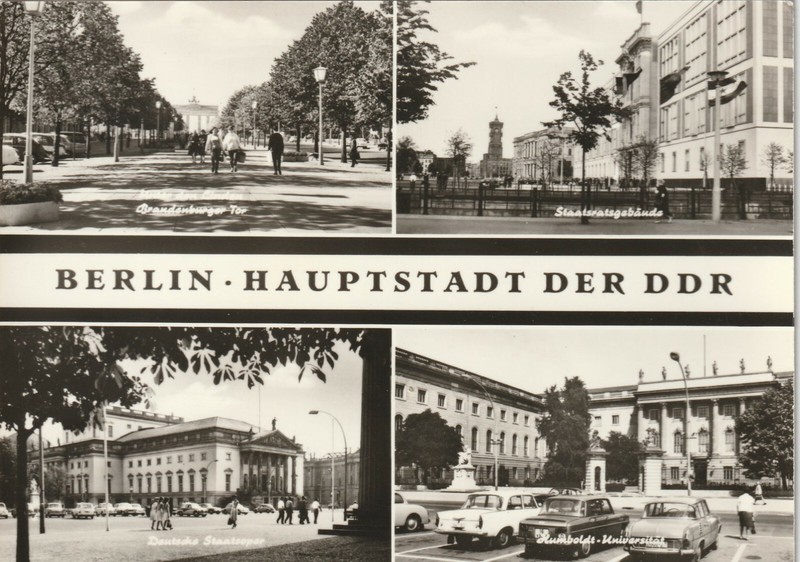 Berlin, Haupstadt Der Ddr, Interessante Alte Mehrbild-Ak 