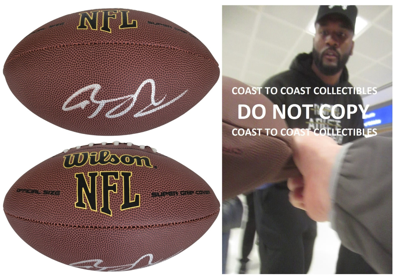 Shaquille Leonard Indianapolis Colts signed NFL football proof COA autographed Shaquille Leonard Indianapolis Colts signed NFL football proof COA autographed