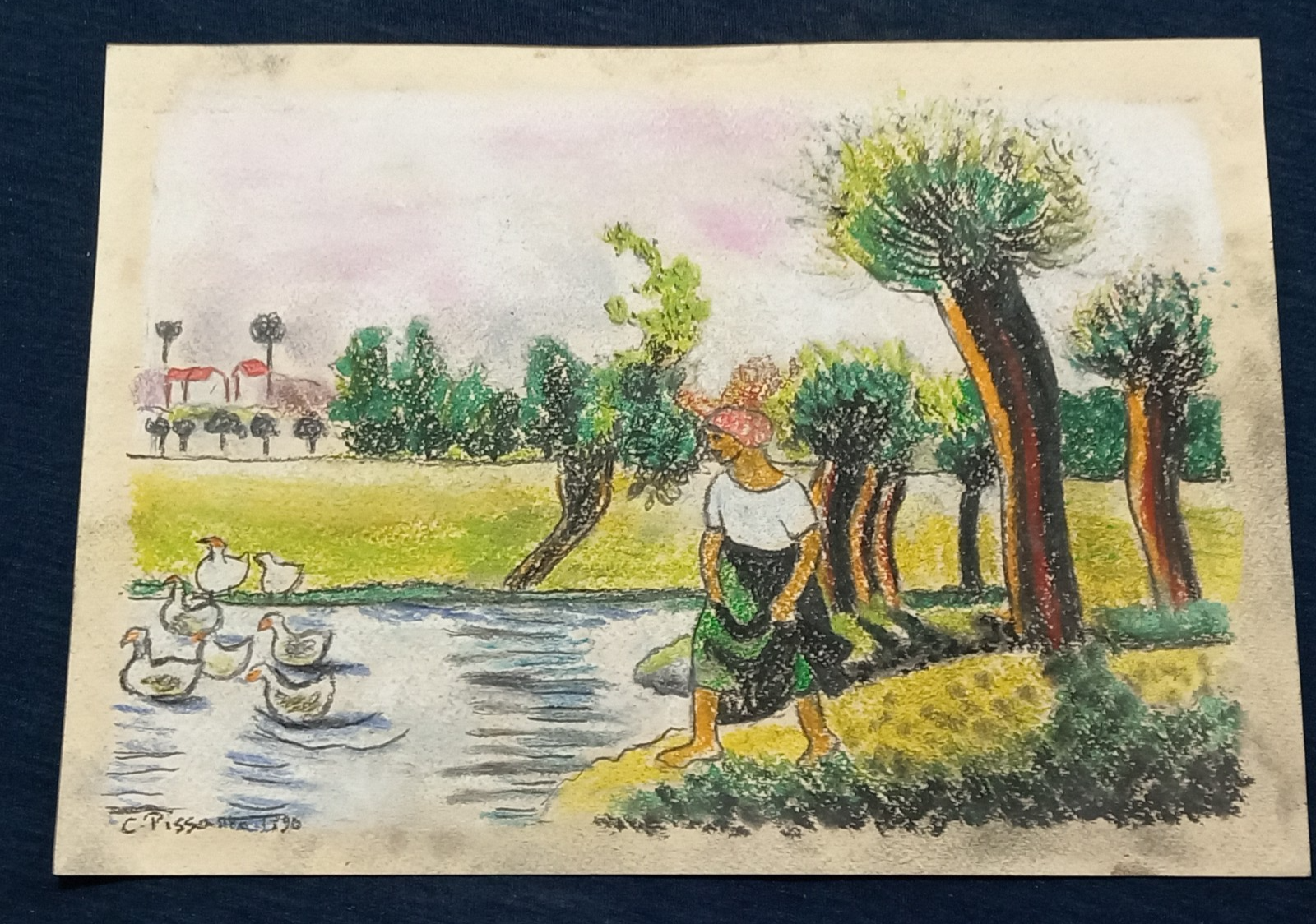 絵画 Camille Pissarro CAMILLE PISSARRO (1830-1903), Baigneuse | Christie's