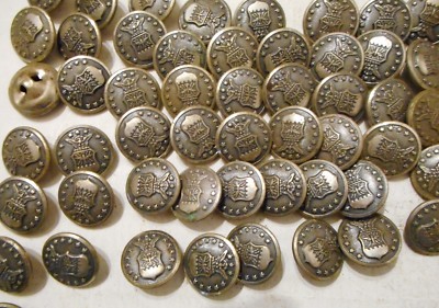 LOT OF 240+ USED VINTAGE US AIR FORCE SILVER PLATED  BRASS COAT BUTTONS