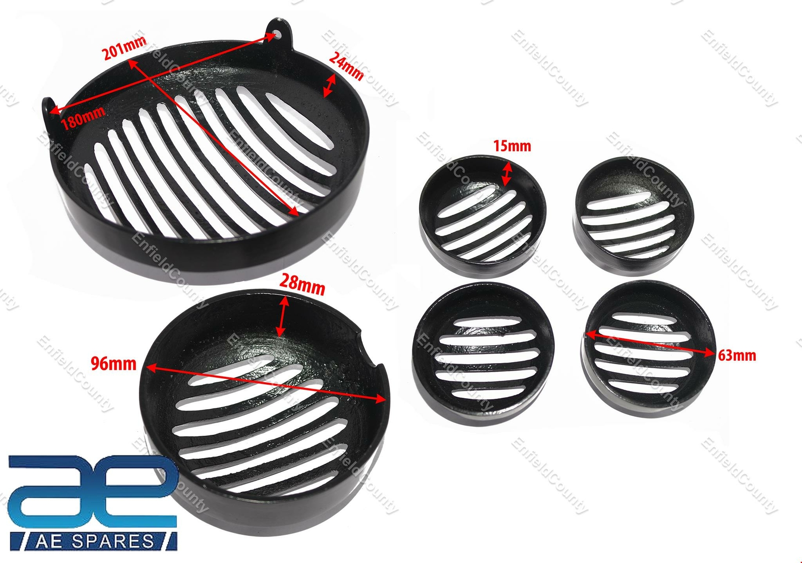 Headlight Indicators & Tail Light Grill Set For Royal Enfield Meteor 350cc