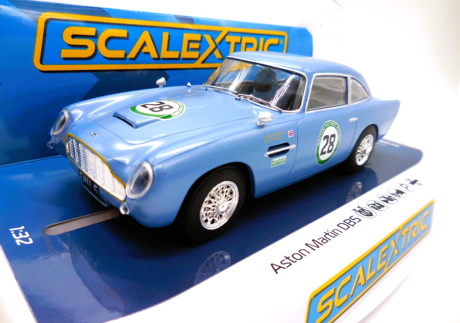 Scalextric Aston Martin DB5 - Blue / Yellow - Historic GT