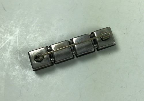 ANTIQUE MOURNING BAR PIN BROOCH BARREL CLASP 1895-1910