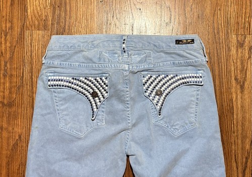 robin's jean スタッズ メッシュキャップ ロビンズジーンズ Y2K Vintage Robins Jeans Studded Rhinestone Flaps Size 40 x 34
