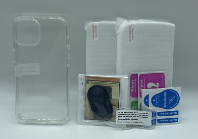 360° Case for iPhone 13/14  6.1  2 Screen & Lens Protectors Stick On Kickstand