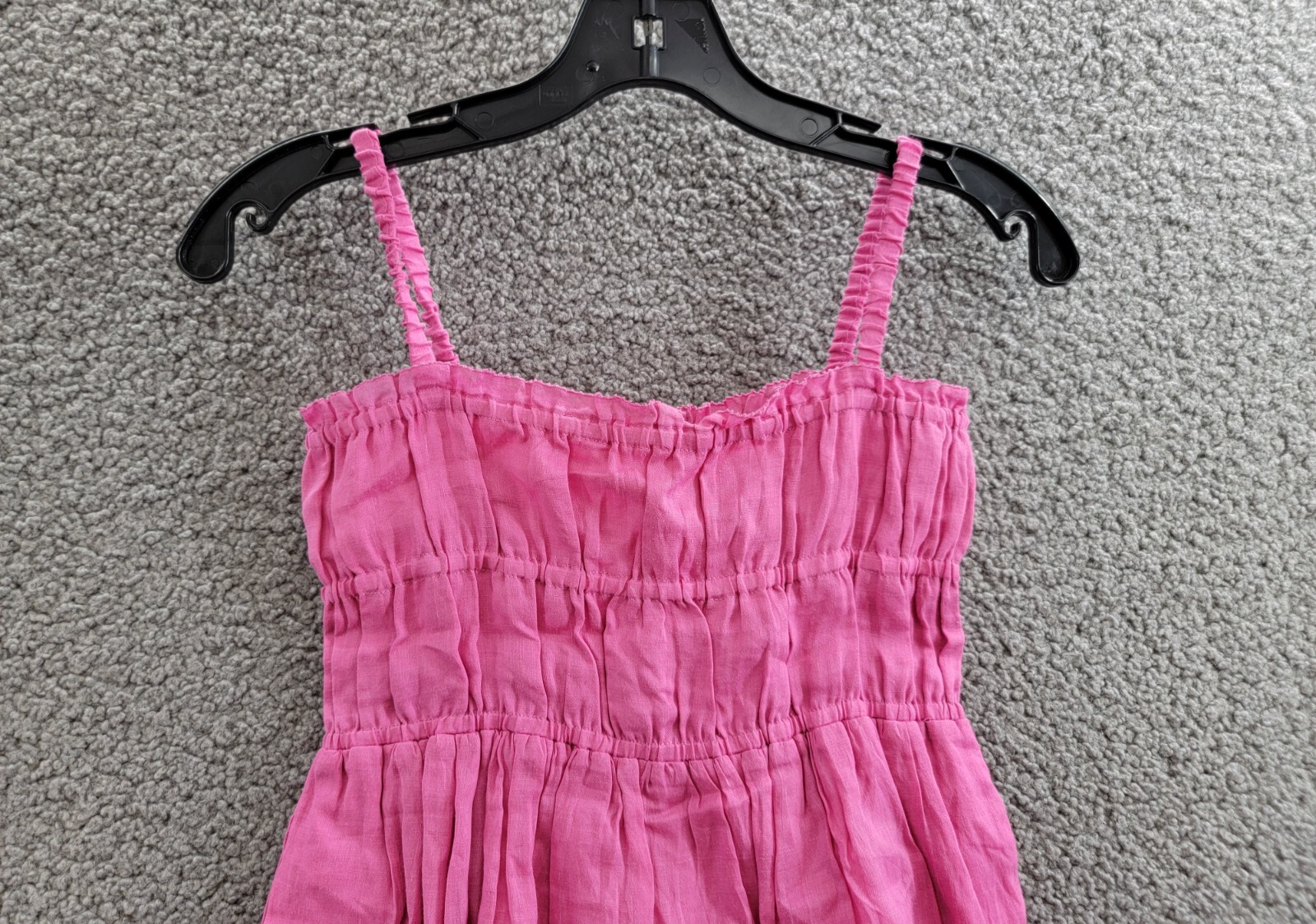 Sea Cole Smocked Sleeveless Dress Big Girls 10Y Pink Back Zip Closure - Picture 3 of 16