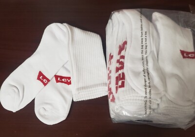 Socks Levi White Cushion Crew/8 pair of socks