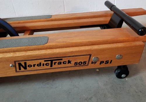 NordicTrack 505 Ski Machine Exercise Fitness Vtg Nordic Track Wooden with Meter