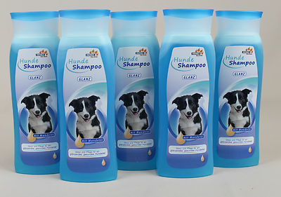 5 x 300 ml Hundeshampoo Mandelöl GLANZ-Shampoo toller Duft DHL Versand