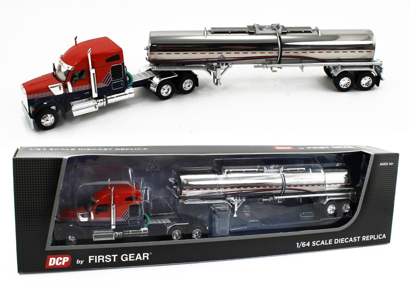 DCP 1:64 *RED & BLUE* Kenworth W990 Midroof & CHROME Brenner Chemical Tanker NIB | eBay DCP 1:64 *RED & BLUE* Kenworth W990 Midroof & CHROME Brenner Chemical Tanker NIB | eBay