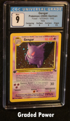 ポケモン - ゲンガー Gengar 1ED 1st Edition 英語版 5/62 Pokemon Fossil 1st Edition German Gengar CGC 9 Holo GERMAN