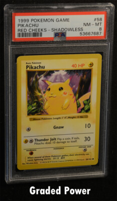 Pokemon Base Set Unlimited Shadowless Pikachu (Red Cheeks