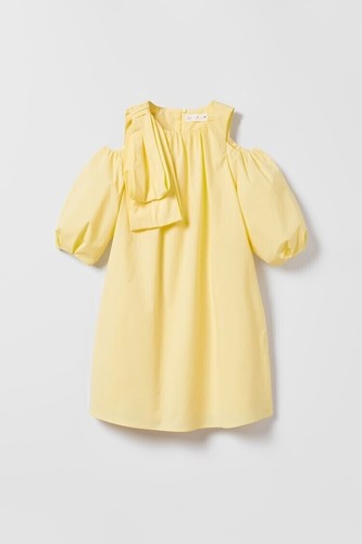てぷぷ　0317 ZARA KIDS GIRL POPLIN DRESS WITH BOW YELLOW 1420/064 | eBay