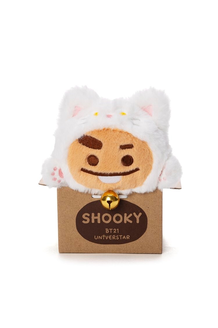 BT21 - SHOOKY 白猫 キャット ぬいぐるみ　BT21 CAT DAY シリーズ BTS BT21 CAT DAY series Plush Toy Doll Mascot SHOOKY Line