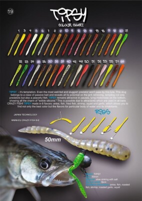 CRAZY FISH TIPSY 2.0'' Smell UV lighting lure bait jig soft plastic 8 pcs