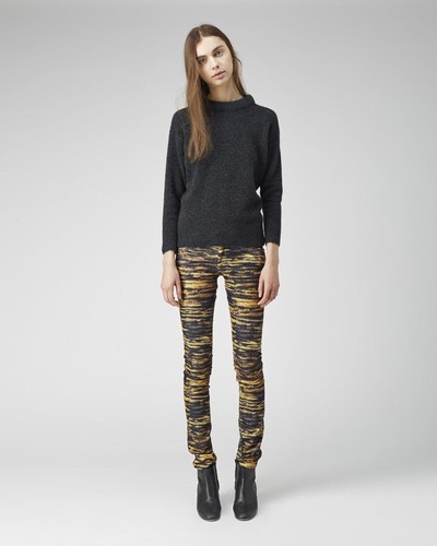 NWOT Isabel Marant Étoile Iti Tiger Corduroy Black Skinny
