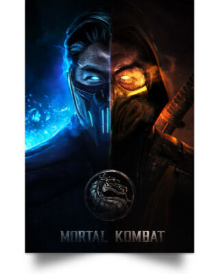 Mortal Kombat Scorpion and Sub-Zero Wall Art Decor Home - POSTER 20x30