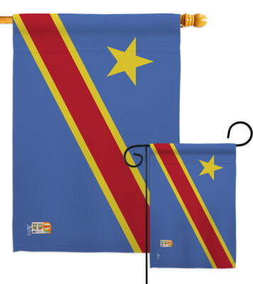 Congo,Dem. Republic Nationality Belgium Boasts Diamonds Garden House Yard Flag