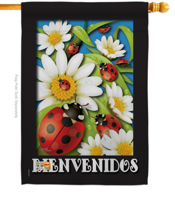 Paraíso de Tortolitas Bugs Frogs flowers blossom natural Garden House Yard Flag