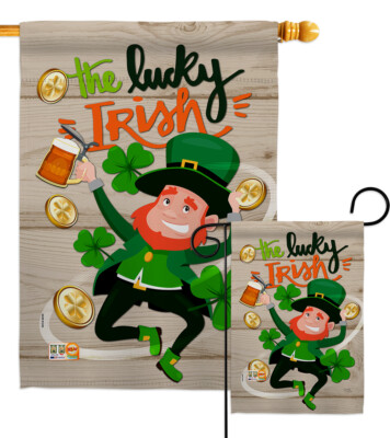 The Lucky Irish - Garden House Yard Flag Banner