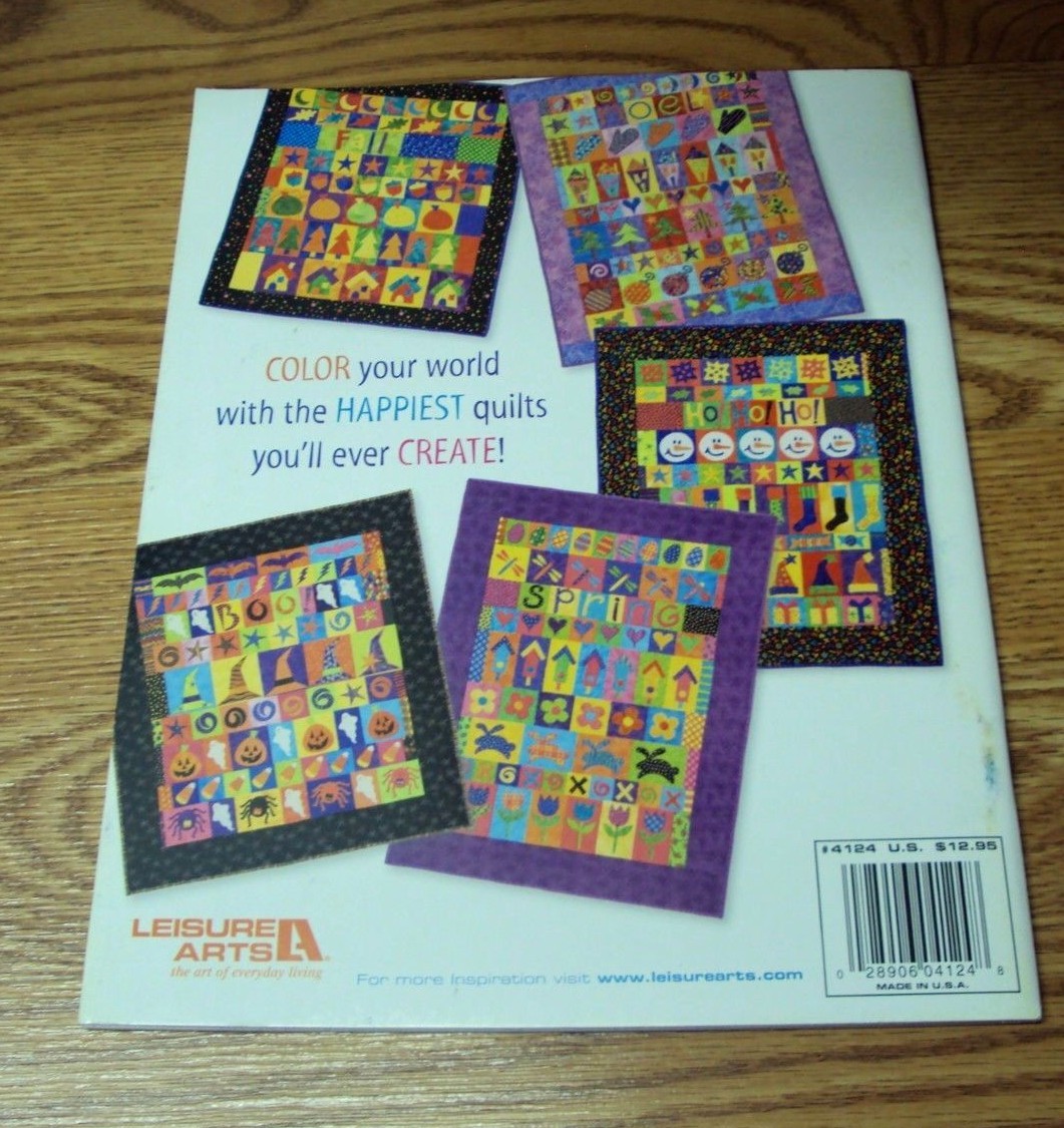 Lot/2 LINDA LUM DEBONO Quilt Quilting Books ROW BY ROW SEASONAL / COLOR CRAZY