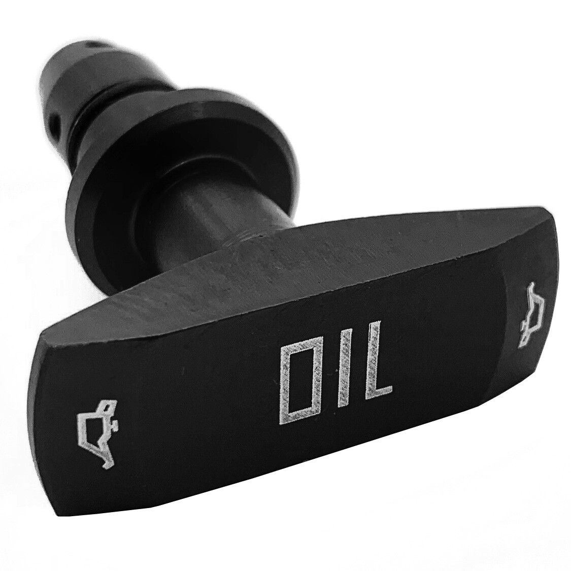 BLACK Billet Oil Dipstick Handle For Ford Dodge Chrysler Jeep RAM V8